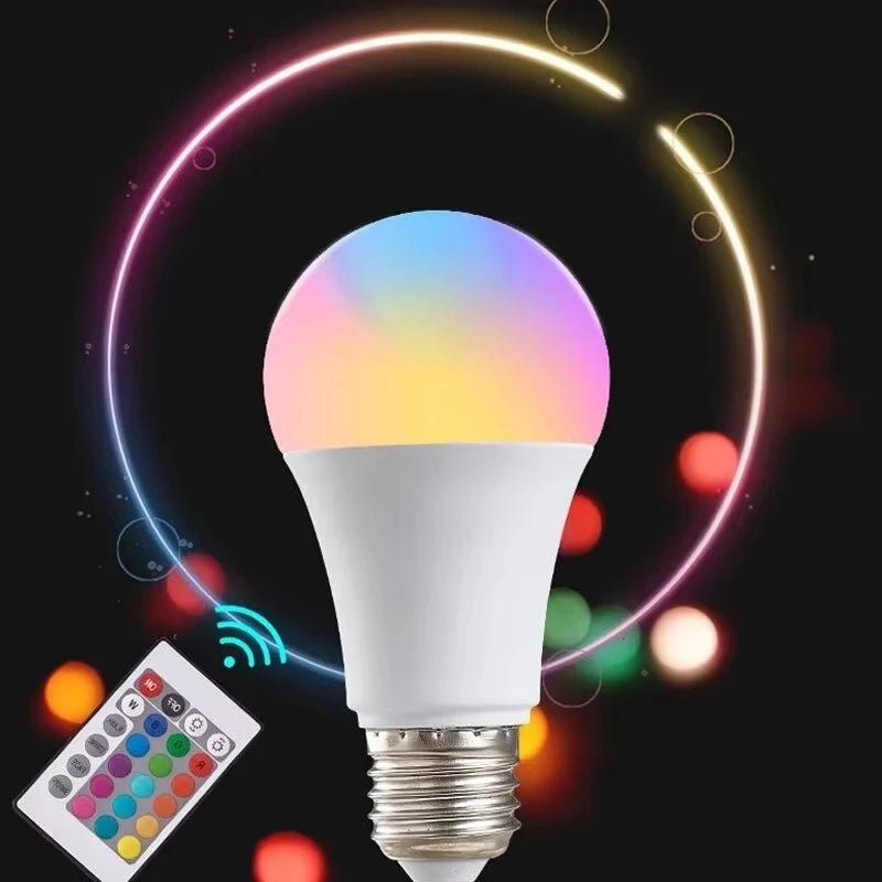24 Key Remote Control Smart Lamp Atmosphere Light 16 Colors RGB Bulb LED Multicolor Bulb E27 220V Household Lighting Dimmable - Boxed In