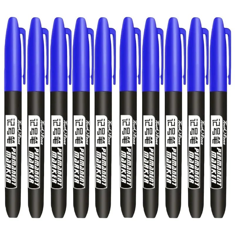 6 - 20PCs/Set PermanentMarker Pen Fine Point Waterproof Markers Thin Nib Crude Nib Black Blue Red Ink 1.5mm Fine Color Marker Pens - Boxed In