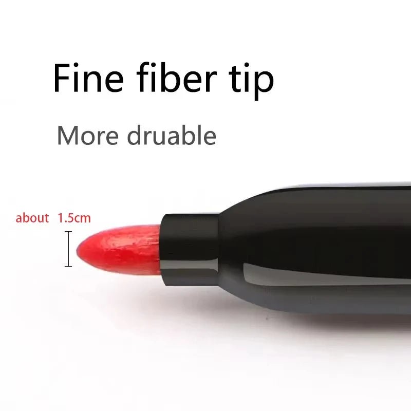 6 PCS Permanent Marker Pen Manga Drawing Markers Black Blue Red Waterproof Ink Sketch Pens Stationery Art School Supplies - Boxed In