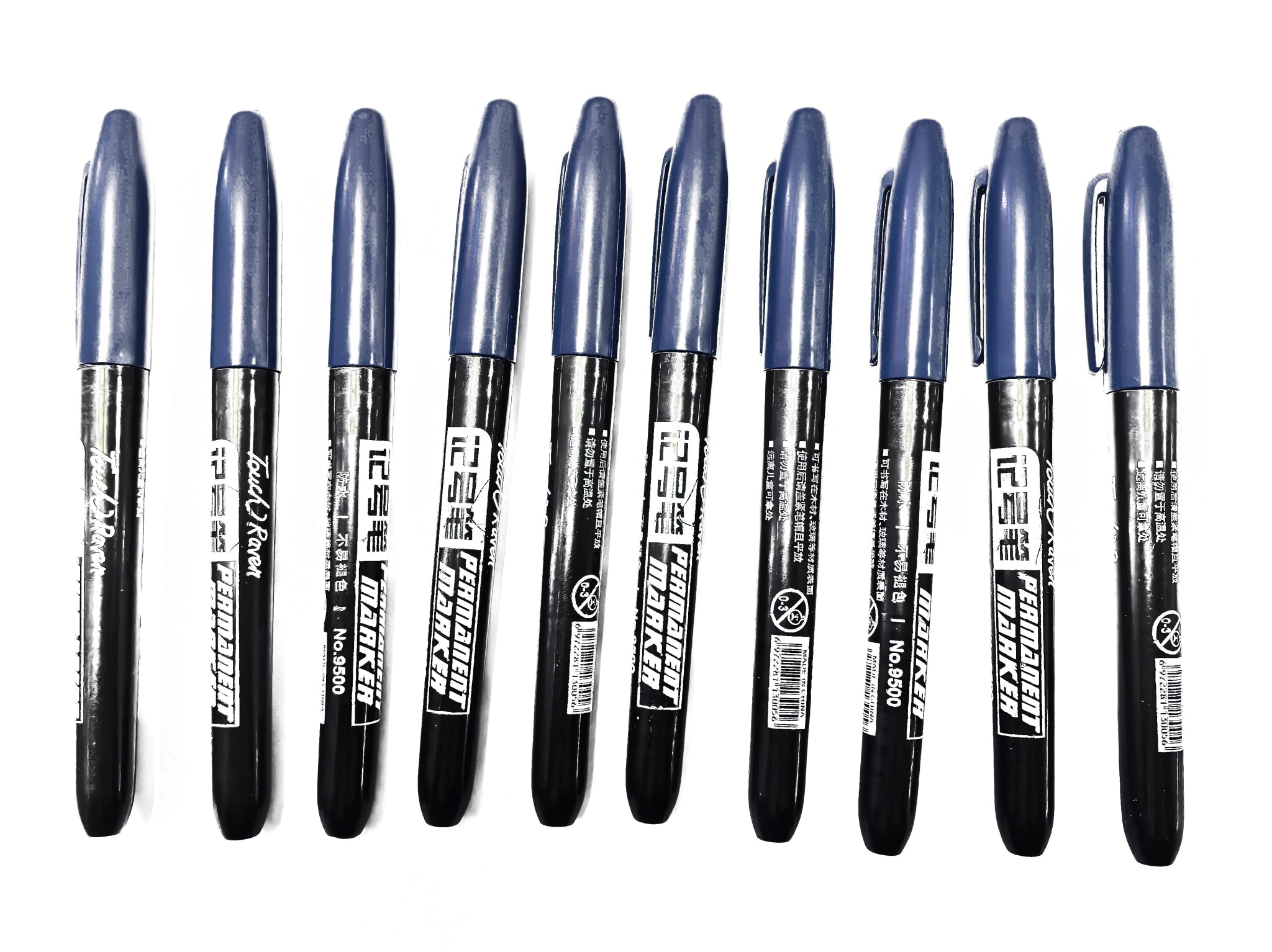 6 PCS Permanent Marker Pen Manga Drawing Markers Black Blue Red Waterproof Ink Sketch Pens Stationery Art School Supplies - Boxed In