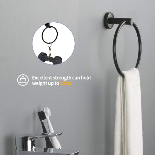 6 Piece Stainless Steel Bathroom Towel Rack Set Wall Mount - Boxed In