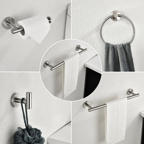 6 Piece Stainless Steel Bathroom Towel Rack Set Wall Mount - Boxed In