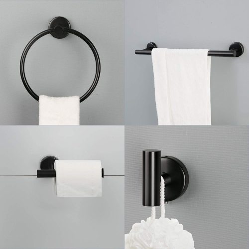 6 Piece Stainless Steel Bathroom Towel Rack Set Wall Mount - Boxed In