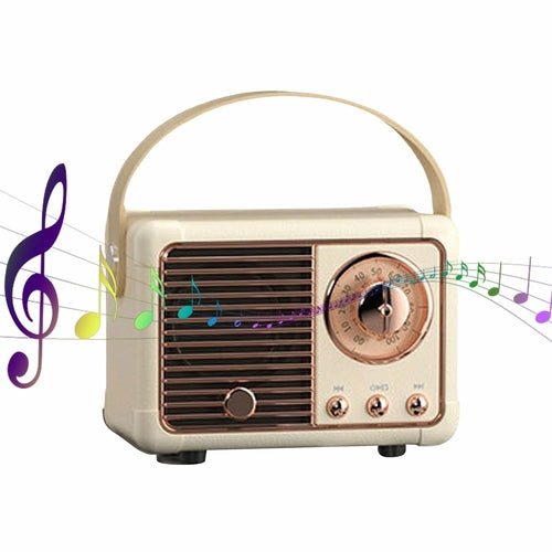 Bluetooth Compact Retro Speakers with Radio - Boxed In