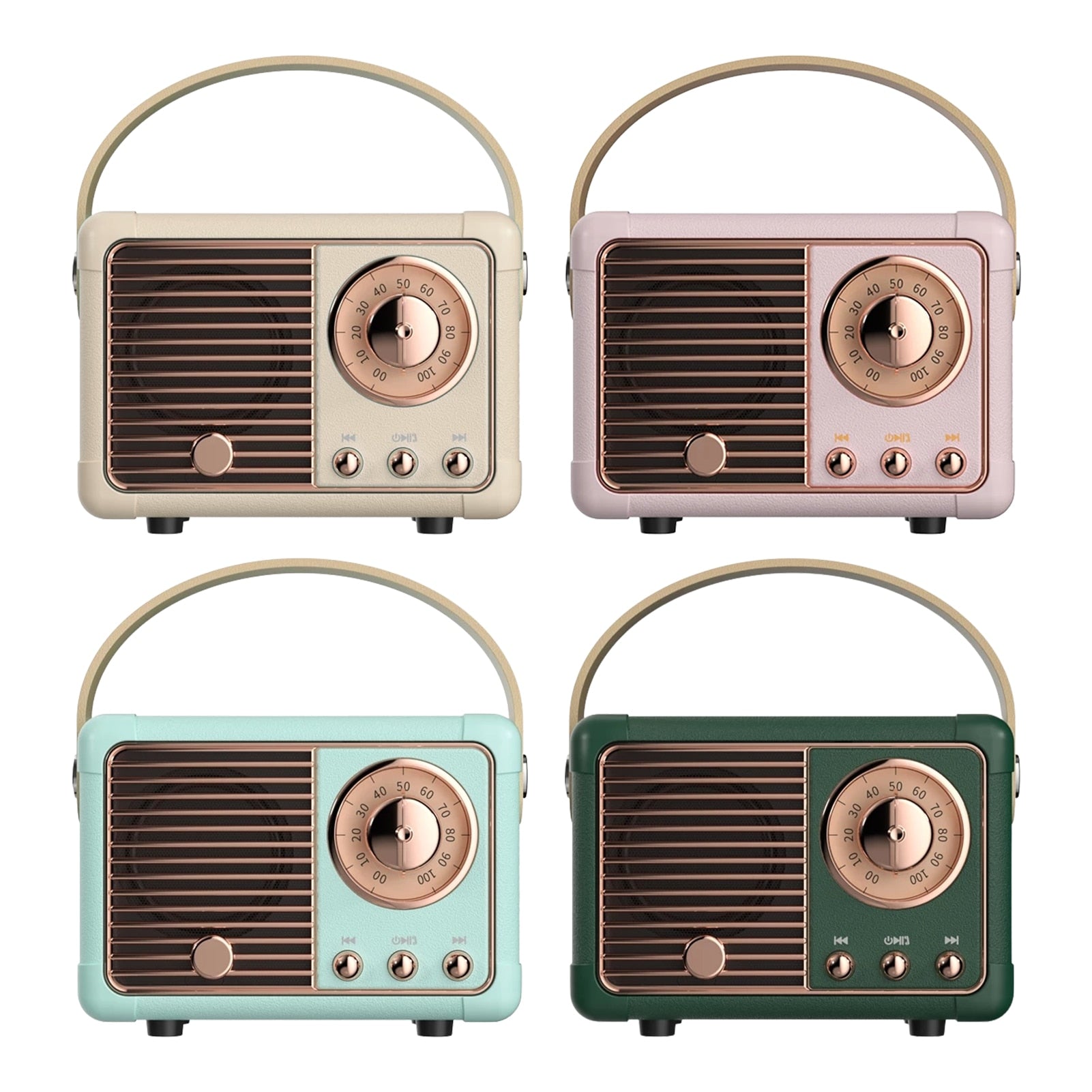 Bluetooth Compact Retro Speakers with Radio - Boxed In