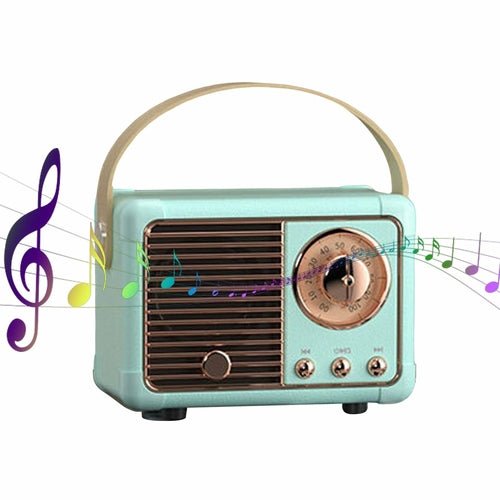 Bluetooth Compact Retro Speakers with Radio - Boxed In