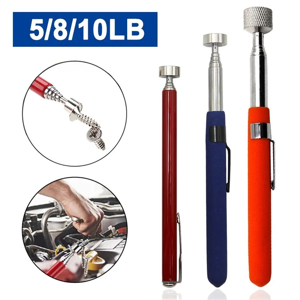 Magnetic Retractable Pickup Suction Iron Rod Portable Multifunctional Extractor Pen Clip Automotive Repair Tools - Boxed In