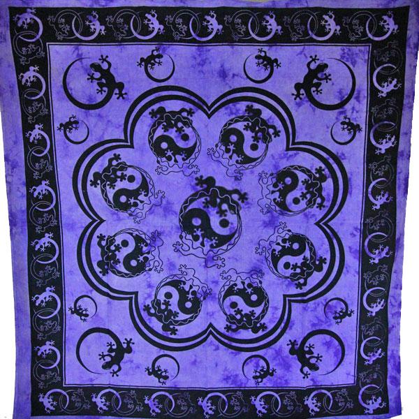 Purple Salamander & Yin Yang Artwork Tapestry - Boxed In