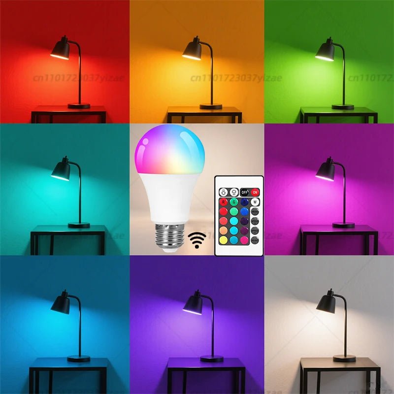 RGBW 4 - Color 220V Infrared LED Bulb with Remote Control - RGB + Cool White Lighting, Adjustable Modes, Easy Operation for Home/P - Boxed In