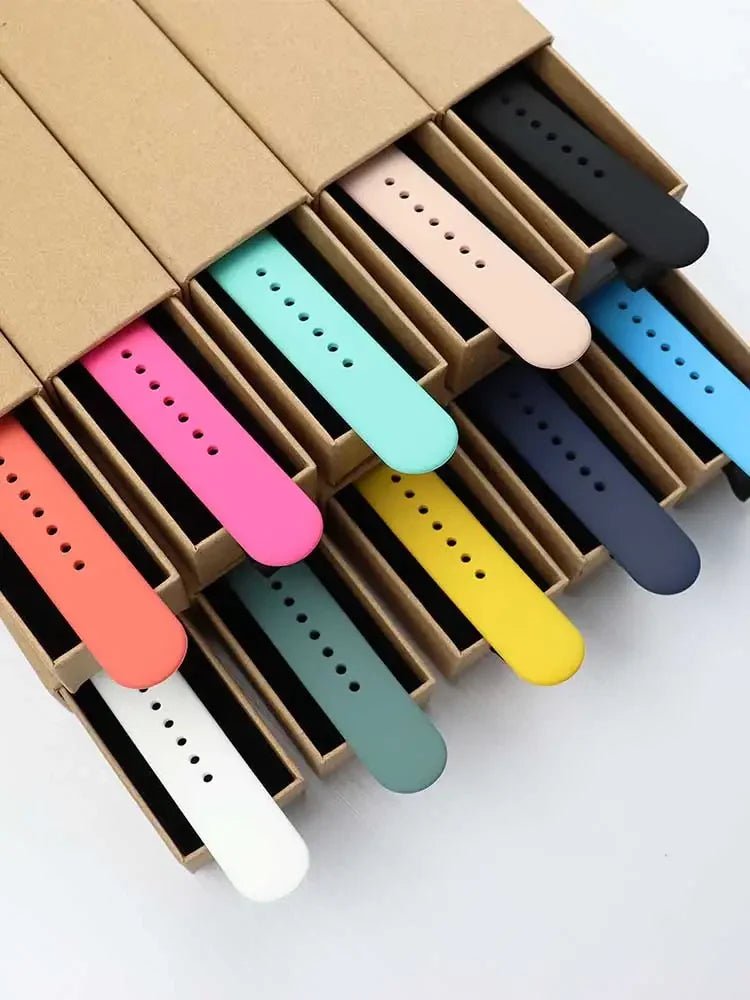 Silicone Band For Apple Watch strap 44mm 45mm 40mm 41mm 42 - 46mm sport bracelet iwatch series 8 7 6 5 4 9 10 11 SE - Ultra 2/3 49mm - Boxed In