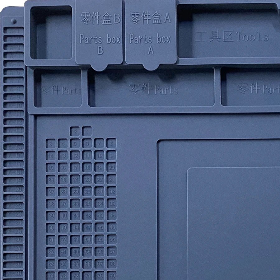 Silicone Soldering Mat Pad Desk Platform for Welding Station Iron Phone PC Repair Magnetic Heat Insulation No Lead S - 160 - Boxed In