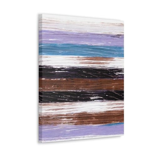 Wall Art Decor - Canvas Print Artwork - Lavender Black Brown Rustic - Boxed In
