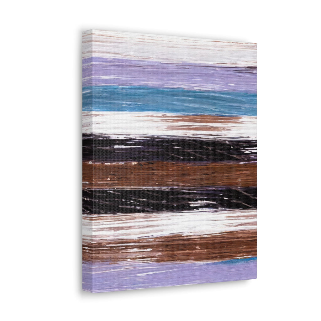 Wall Art Decor - Canvas Print Artwork - Lavender Black Brown Rustic - Boxed In