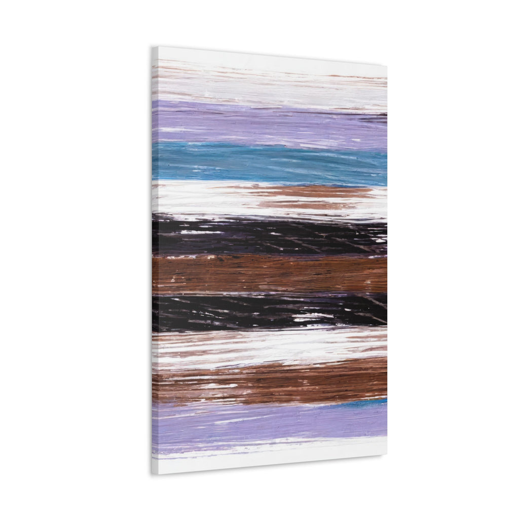 Wall Art Decor - Canvas Print Artwork - Lavender Black Brown Rustic - Boxed In