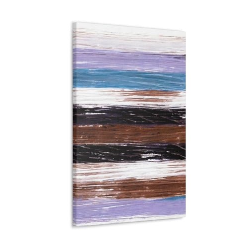 Wall Art Decor - Canvas Print Artwork - Lavender Black Brown Rustic - Boxed In
