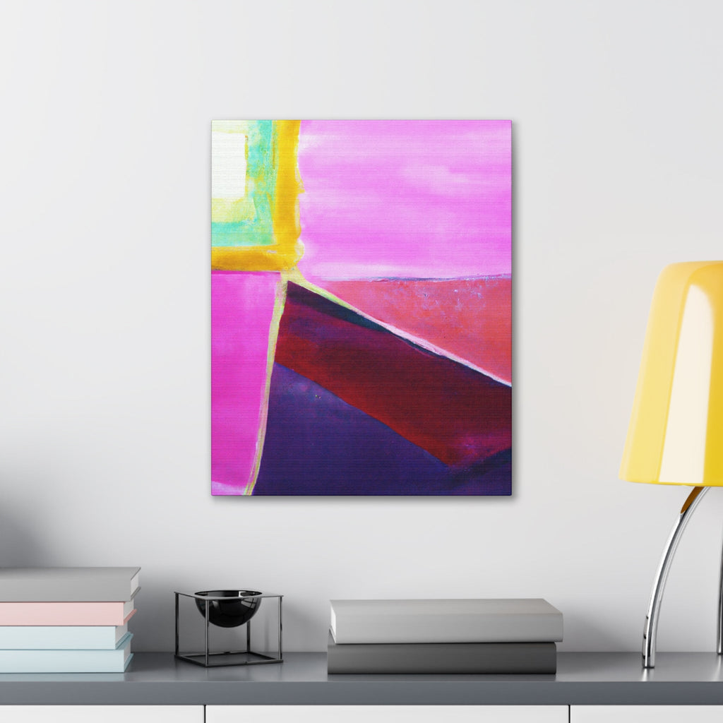 Wall Art Decor - Canvas Print Artwork - Pink and Purple Pattern - Boxed In
