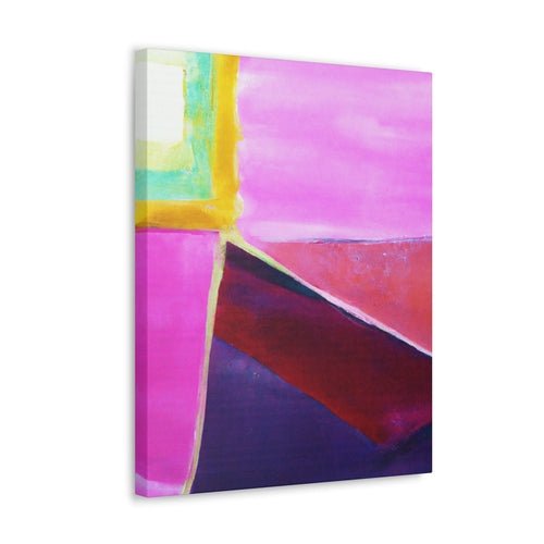 Wall Art Decor - Canvas Print Artwork - Pink and Purple Pattern - Boxed In