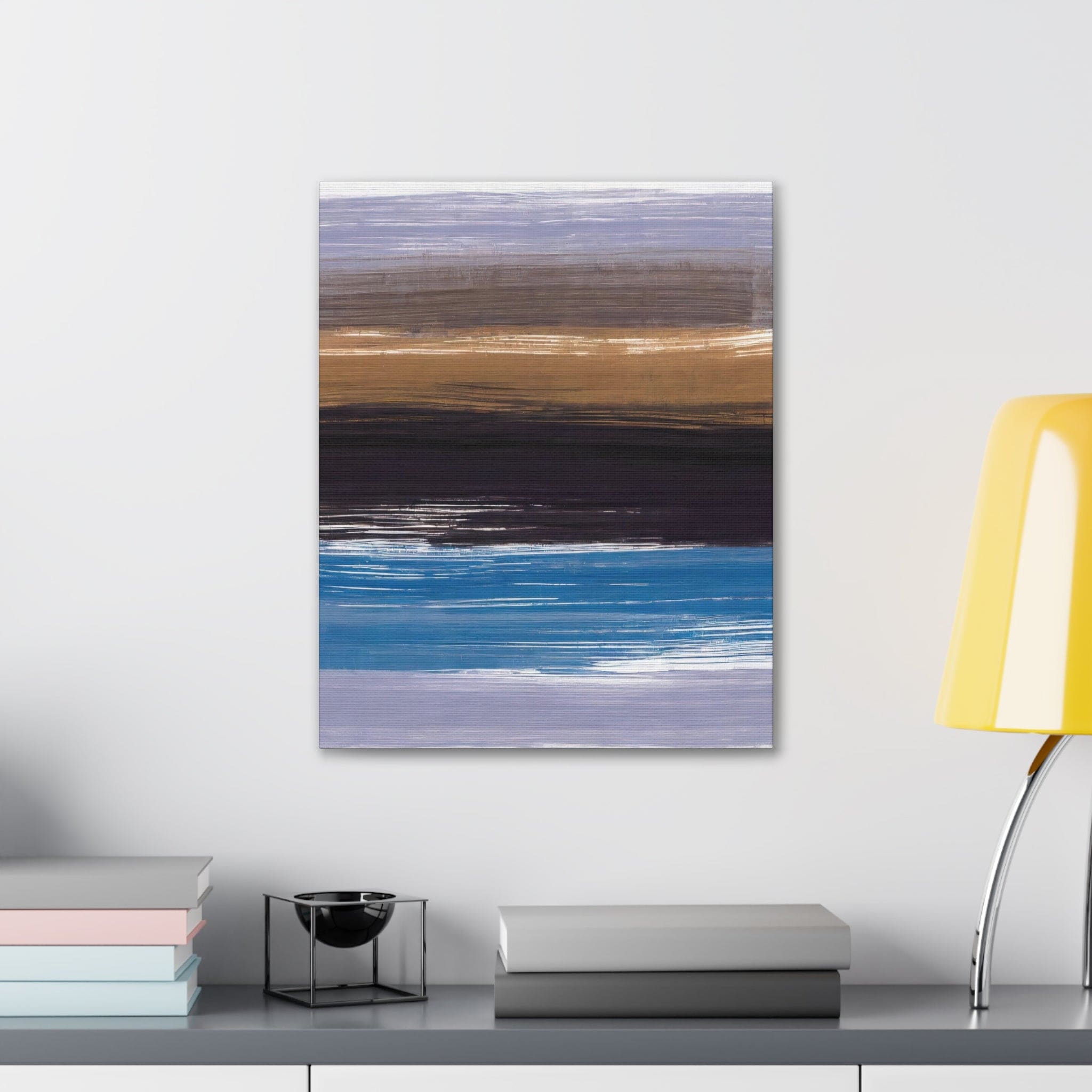 Wall Art Decor - Canvas Print Artwork - Rustic Purple Brown Design - Boxed In